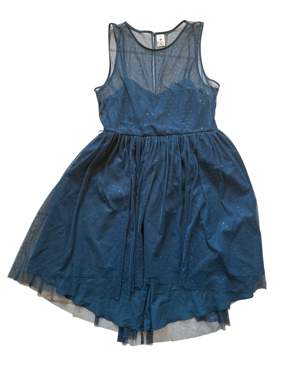 Disney x Lauren Conrad Snow White Teal Sparkle High-Low Fit & Flare Dress Party